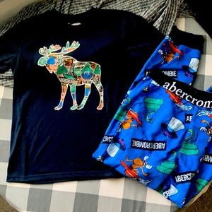 Abercrombie PJ set size 15/16 shirt can be worn with jeans to school or bottoms
